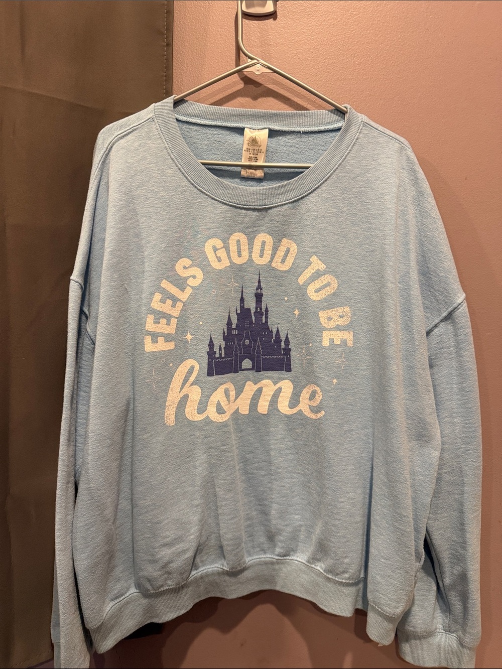Light Blue Disney Parks Castle Sweatshirt